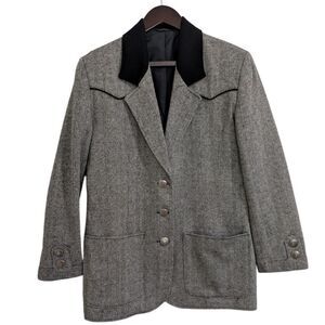 PIONEER WEAR Red River Collection Western Tweed Blazer Jacket Small Made in USA